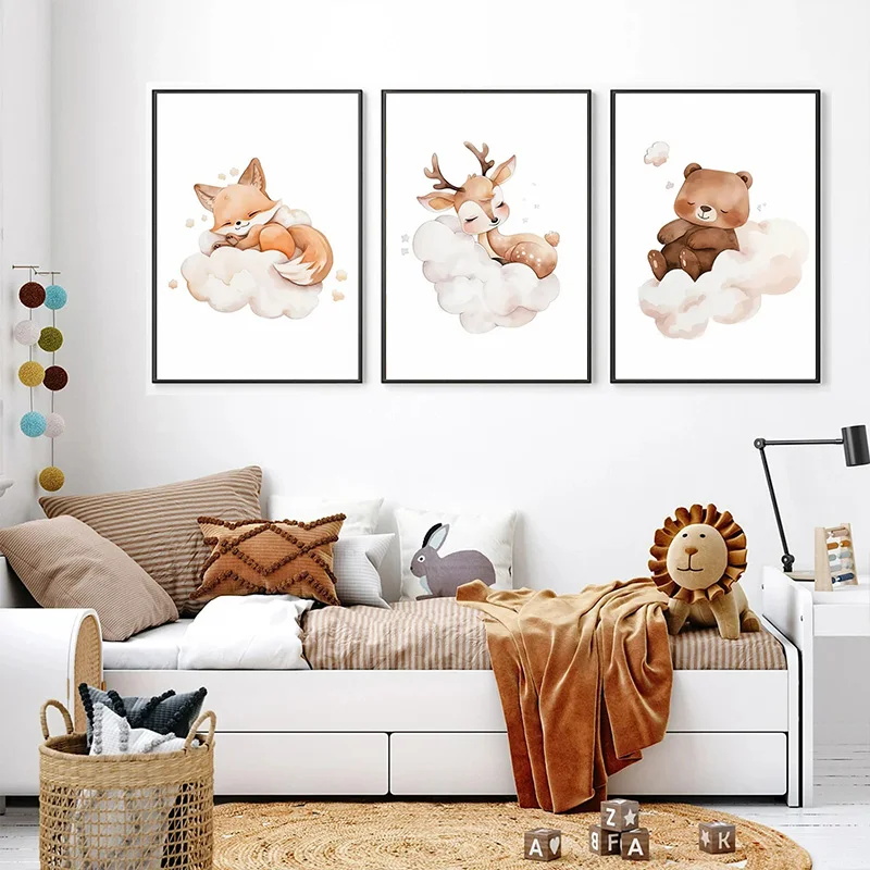 Baby Nursery Picture Frames - 1 szt. Bezramowa Obraz na Płótnie
