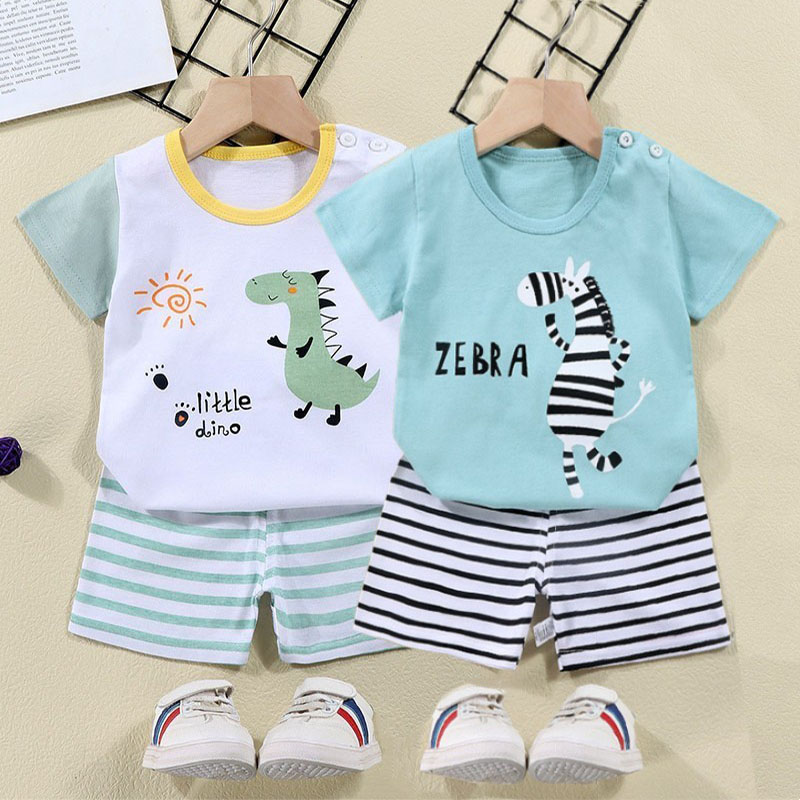 Baby Nursery Ideas Boy - Bawełniane koszulki + spodenki 2-częściowy zestaw