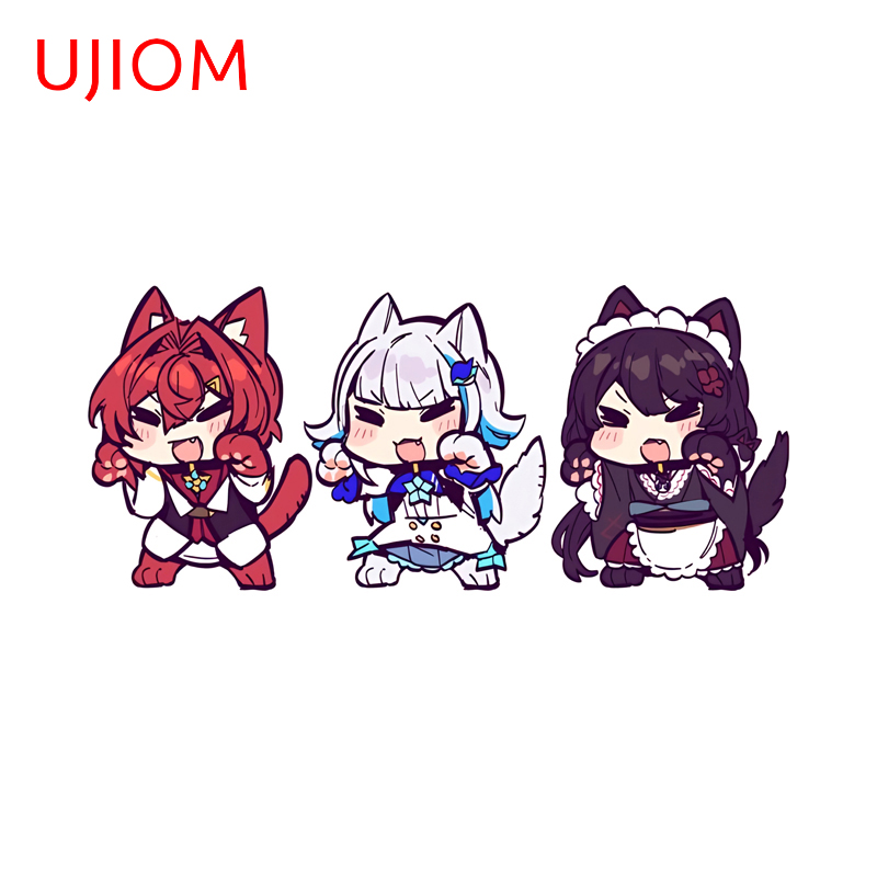Baby Nursery Wallpaper Girl - UJIOM Chibi Hololive trzy dziewczyny naklejki