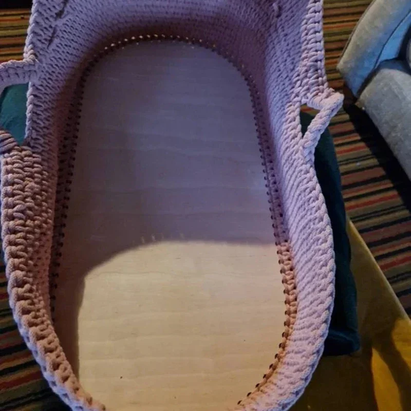 Baby Nursery Basket - Nowy model 2026, 45cmx24.3cmx4.5mm, drewniane dno