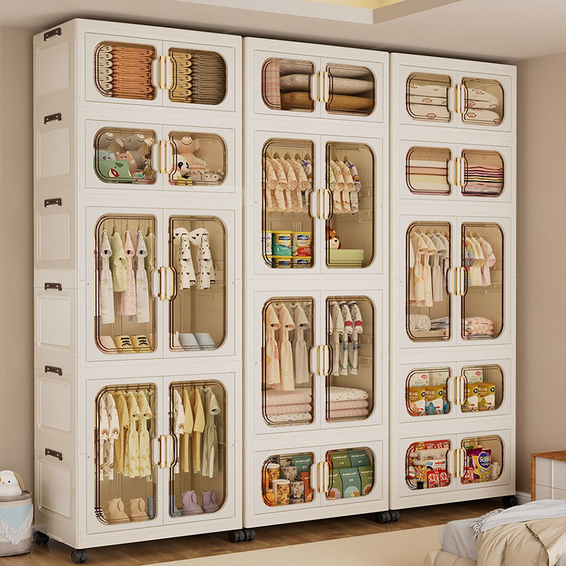 Baby Nursery Storage - Kolorowa składana szafa dziecięca – Duży