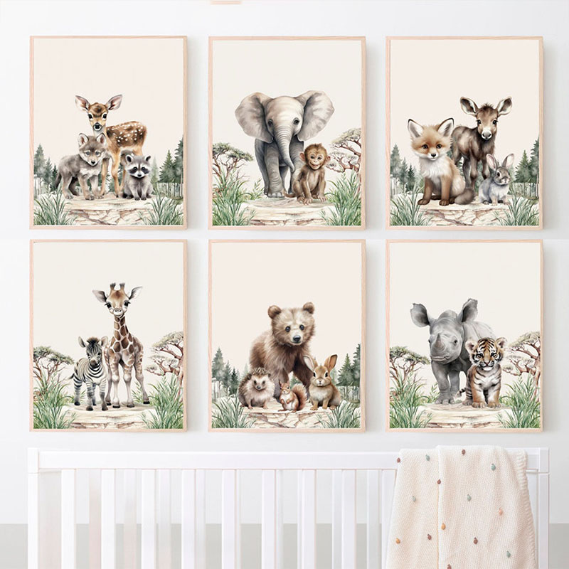 Baby Nursery Picture Frames - 1 szt. (Bez ramy) Obraz na