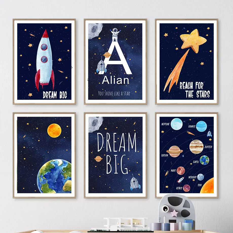 Baby Nursery Posters - 1 szt. Obraz na płótnie z