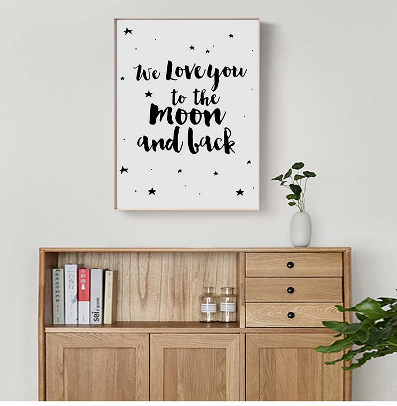 Baby Nursery Picture Frames - Znak Plakat Gwiazdy Nursery Canvas Paintings