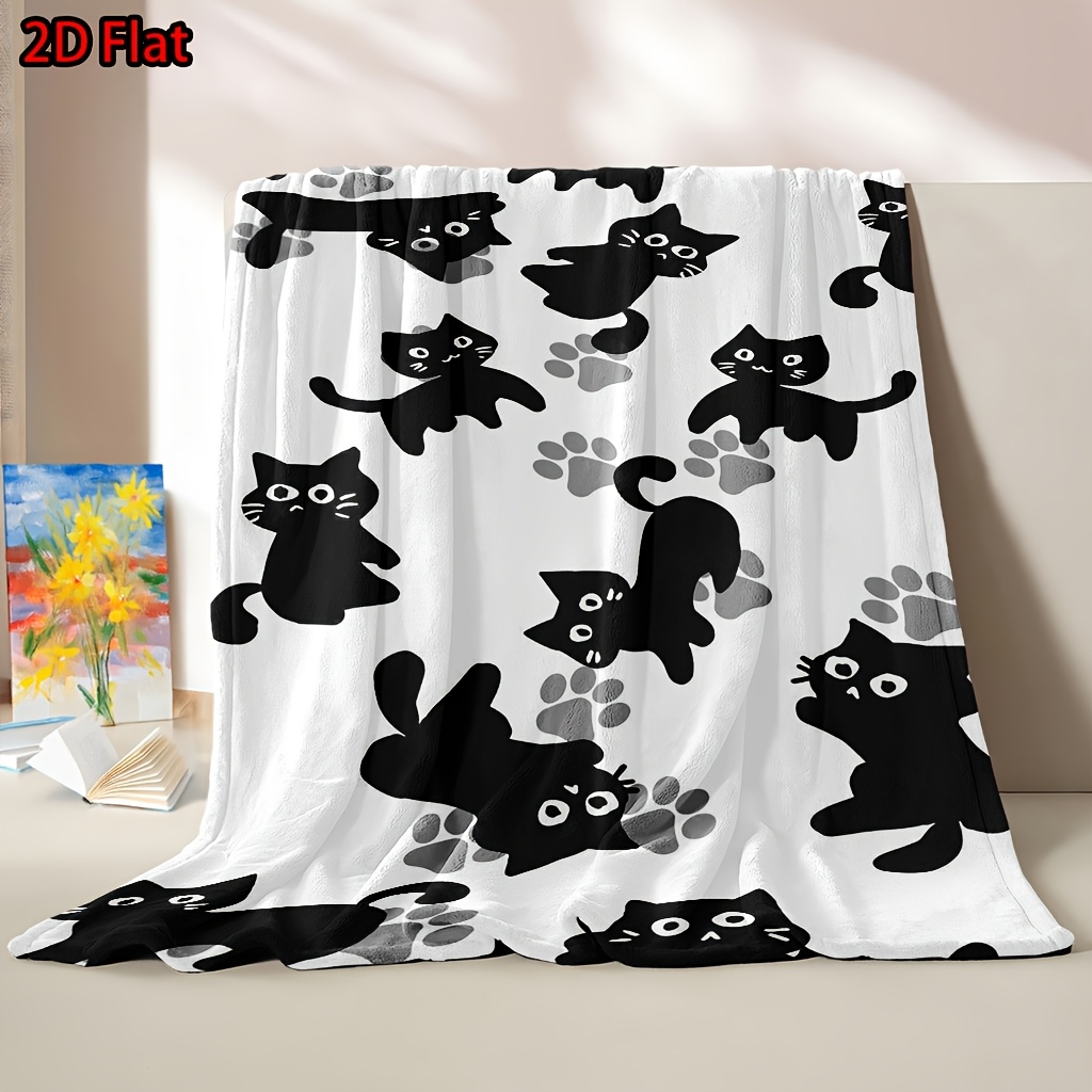 Uroczy koc z nadrukiem kota, p – Baby Nursery In Hospital recenzja i cena