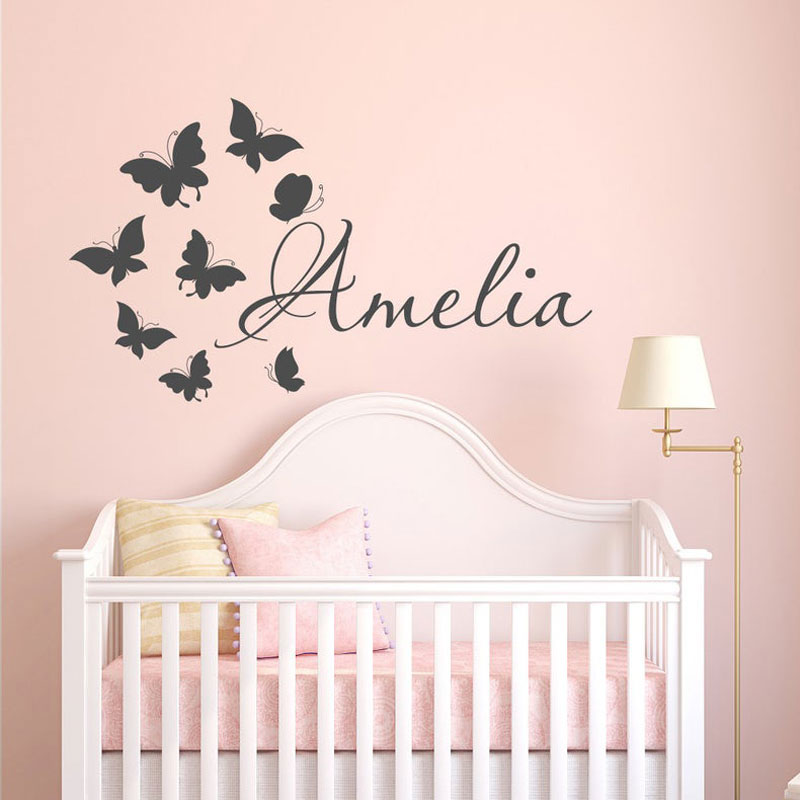 Personalizowane naklejki ścien – Baby Nursery Wallpaper Girl recenzja i cena