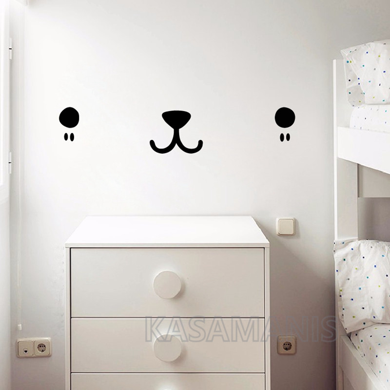 Śliczne twarz Kawaii ścienne a – Baby Nursery Needs recenzja i cena