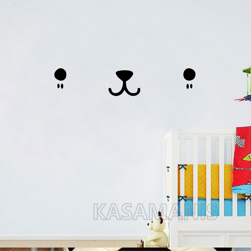Śliczne twarz Kawaii ścienne a – Baby Nursery Needs recenzja i cena