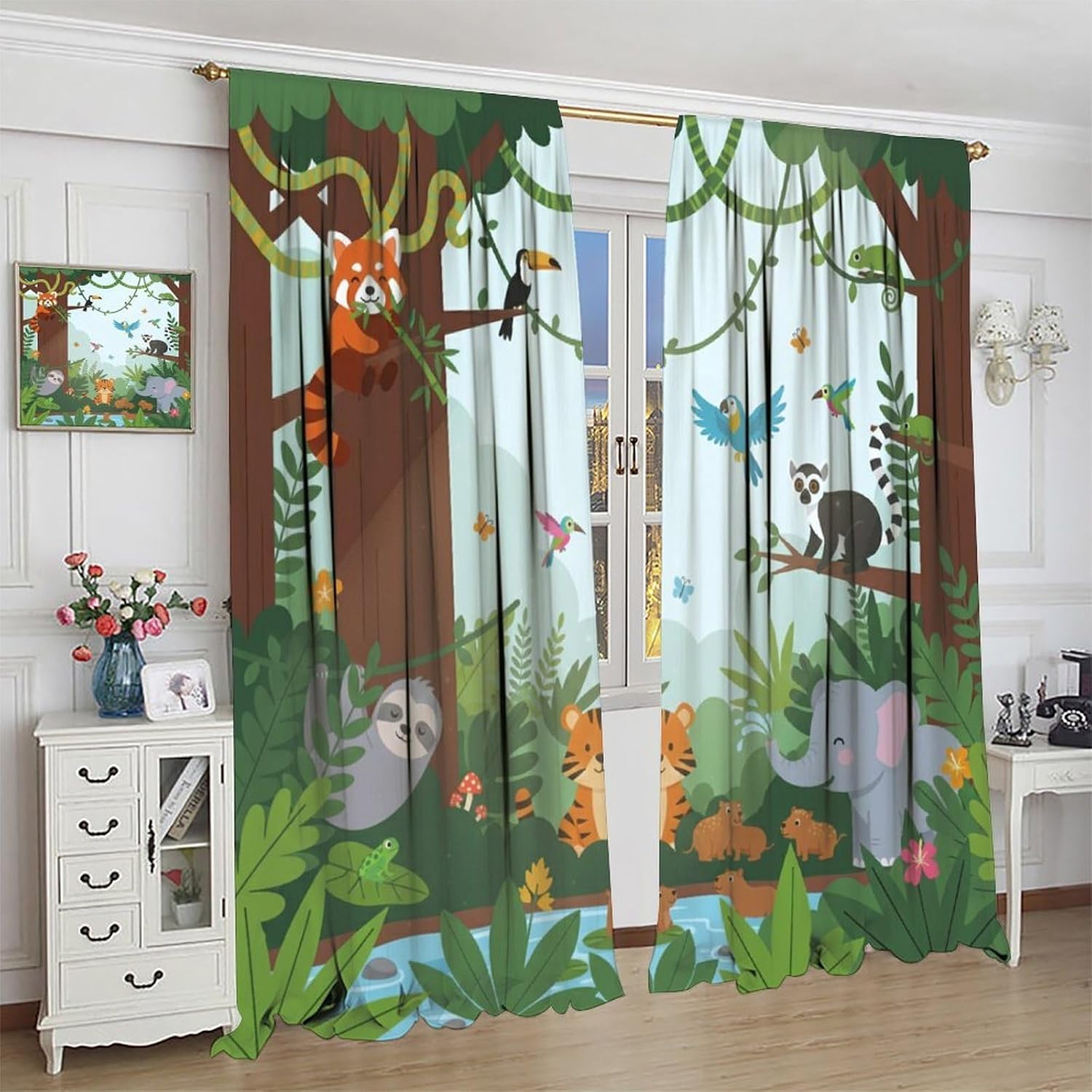 Estetyczne tropikalne zasłony  – Baby Nursery Youtube recenzja i cena
