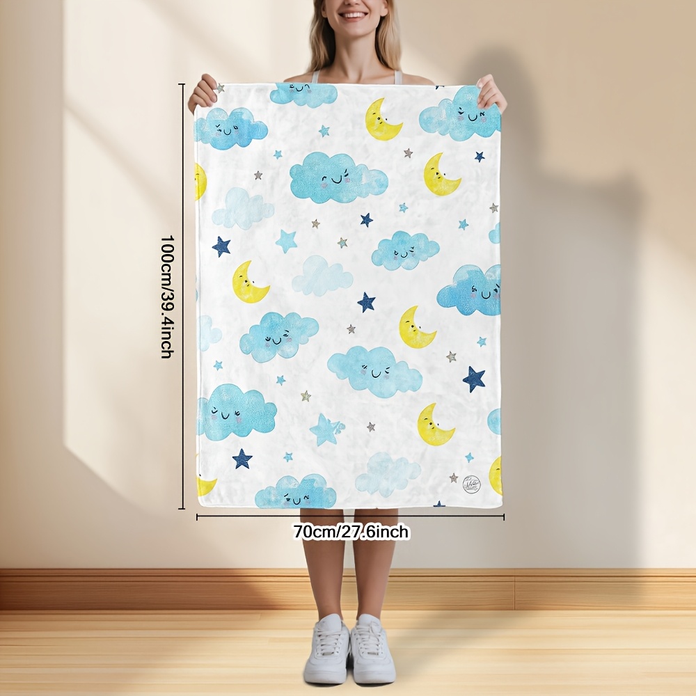 Uroczy pled z motywem chmur, k – Baby Nursery In Hospital recenzja i cena