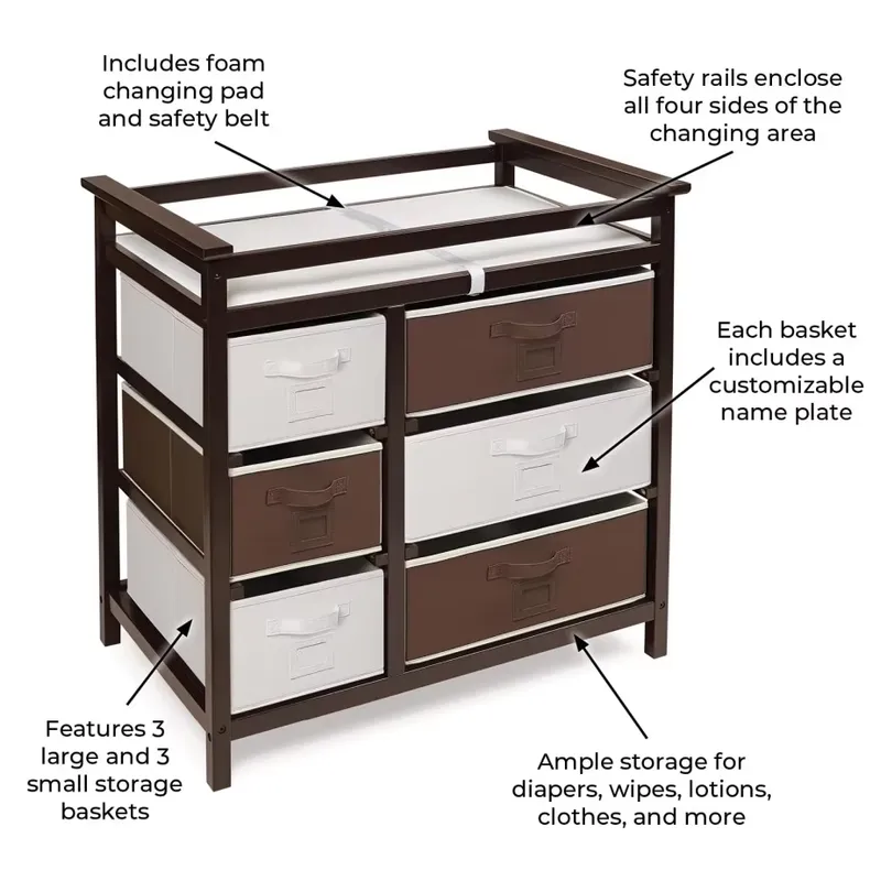 Nowoczesna drewniana komoda dz – Baby Nursery Storage recenzja i cena
