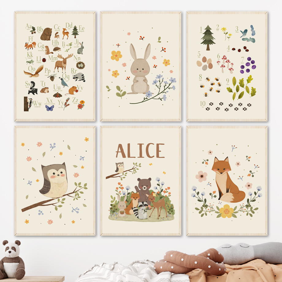 1 szt. bezramowy, uroczy króli – Baby Nursery Posters recenzja i cena