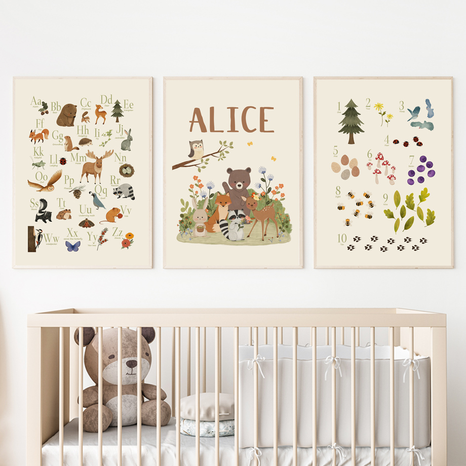 1 szt. bezramowy, uroczy króli – Baby Nursery Posters recenzja i cena