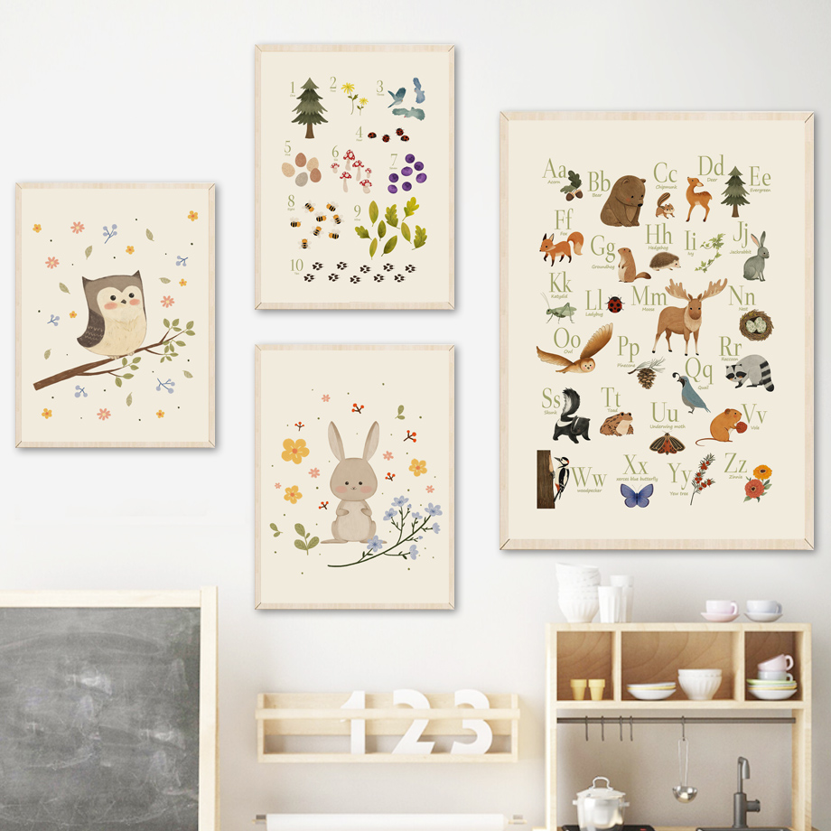 1 szt. bezramowy, uroczy króli – Baby Nursery Posters recenzja i cena
