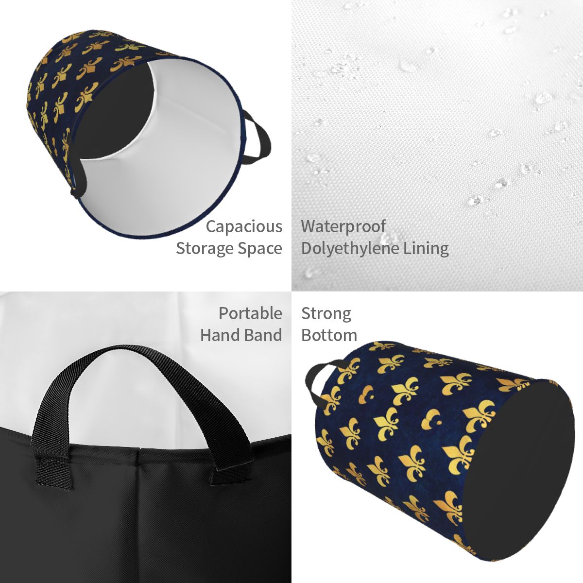 Kosz na pranie Royal Gold Blue – Baby Nursery Basket recenzja i cena