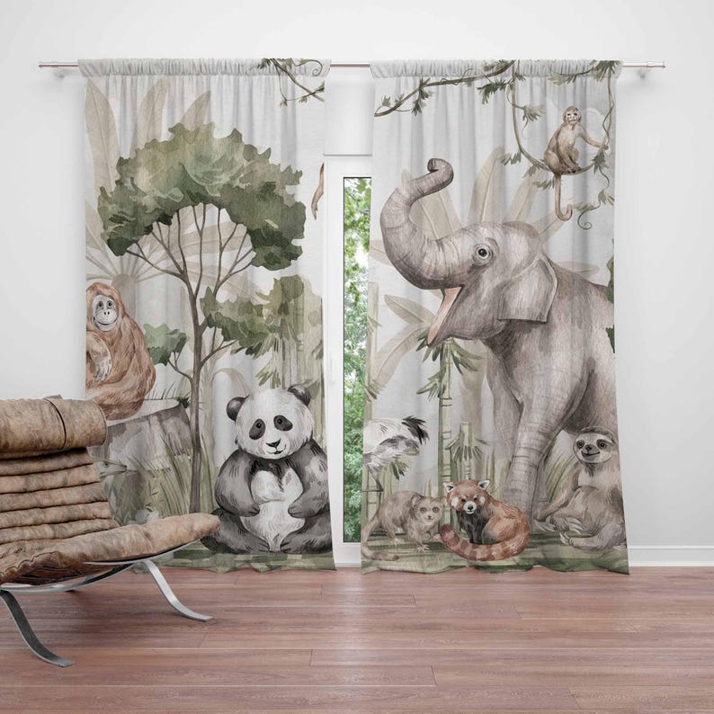 Zasłony Safari Zwierzęta Zasło – Baby Nursery Youtube recenzja i cena