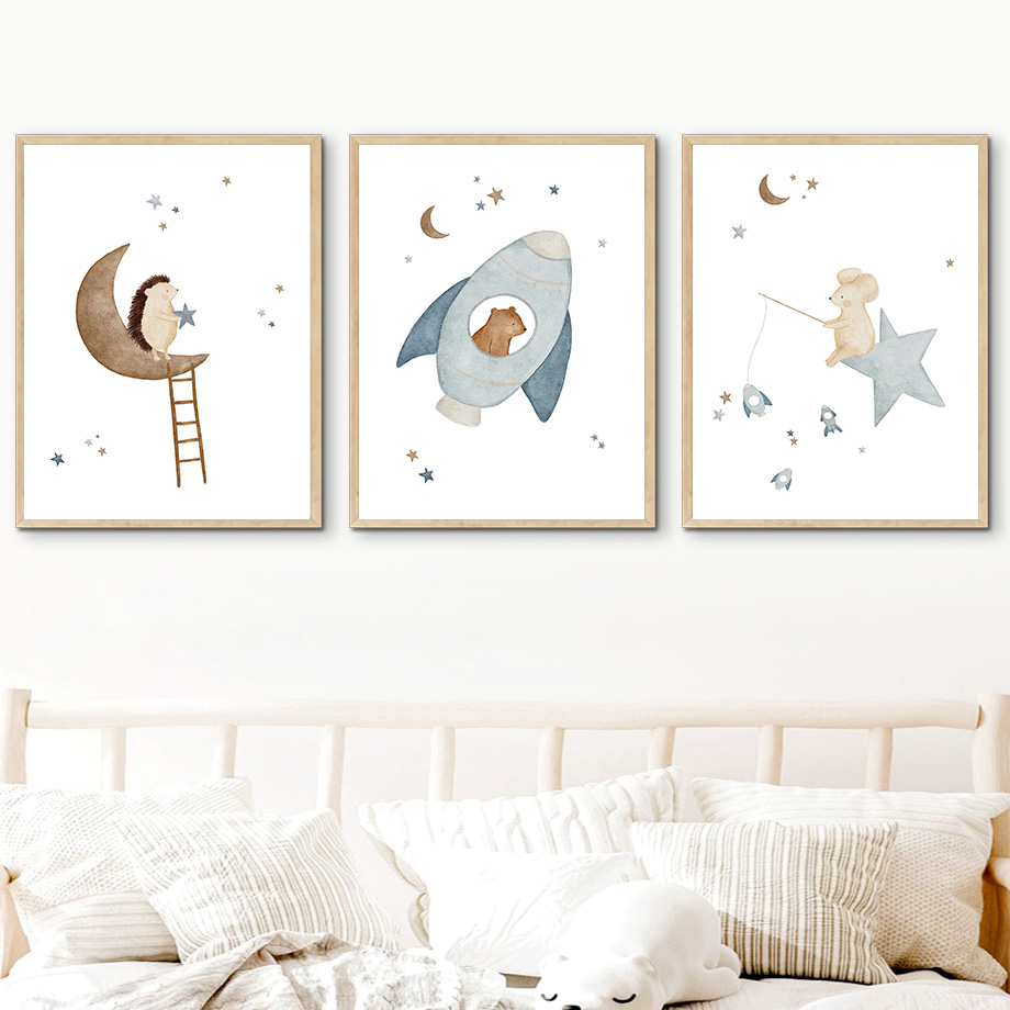 Zwierzęta kreskówkowe Mural ar – Baby Nursery Posters recenzja i cena